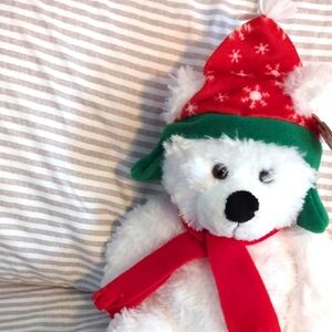 New. TY White Teddy Bear. Sale Cuddly New With Tags